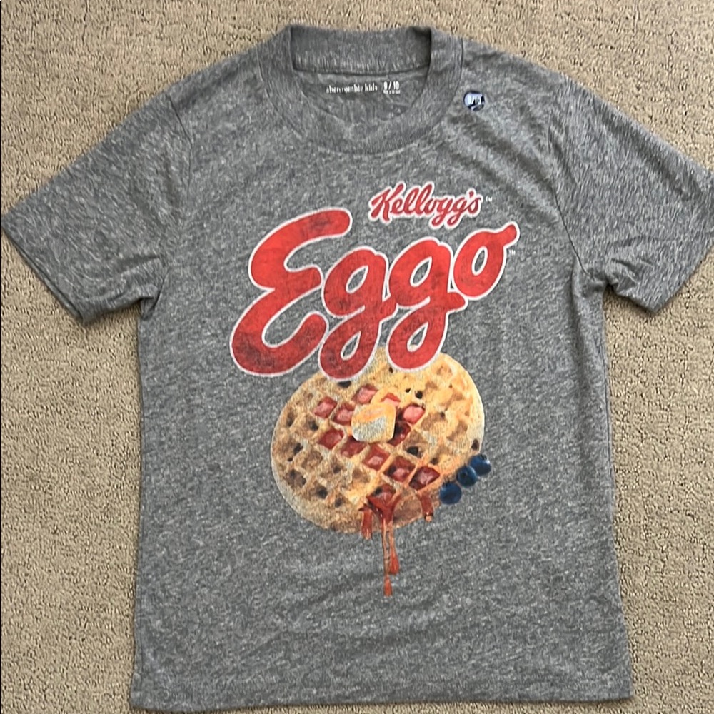 Abercrombie Kids Gray Eggo Waffle Tee
